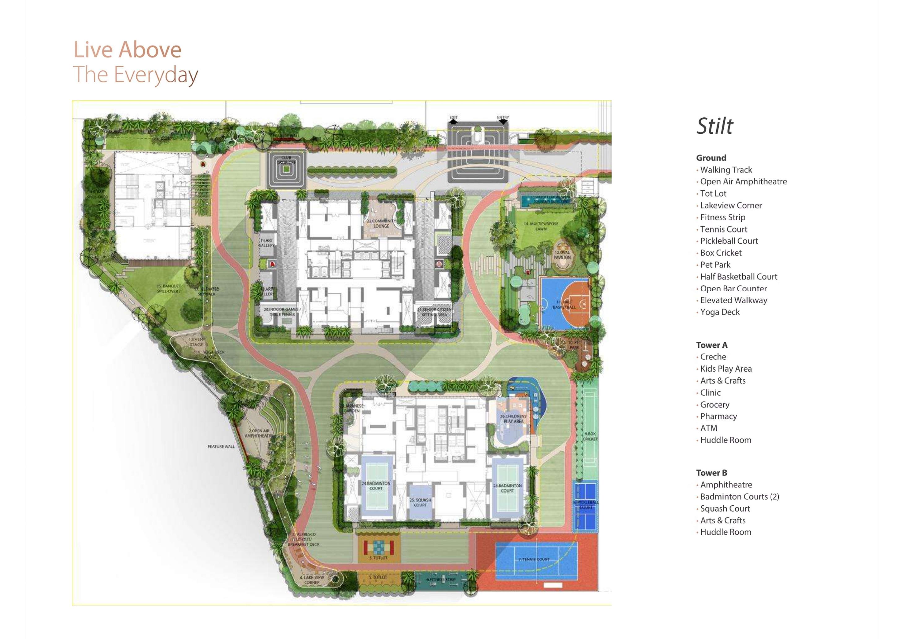 NEO master plan with amenities